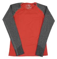 Červeno-tmavošedé spodní triko Pocopiano