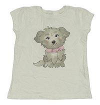 Bílé tričko se psem Topolino