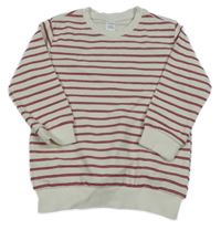 Smetanovo-červená pruhovaná mikina LC Waikiki