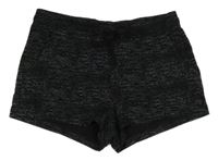 Černé melírované bavlněné kraťasy H&M