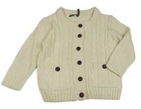 Béžový propínací svetr