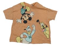 Cihlové tričko s Mickeym a přáteli H&M