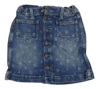 Modrá riflová propínací sukně s hvězdami Pepe Jeans