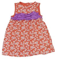 Lososovo-lila květované šaty S. Oliver