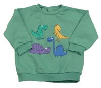 Zelená mikina s dinosaury M&S