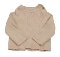 Světlerůžový žebrovaný svetr zn. M&S