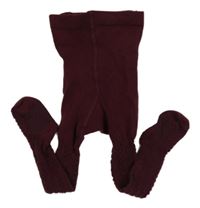 Vínové vzorované punčocháče H&M