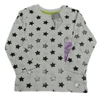 Nové - bílé triko s černými hvězdičkami Primark