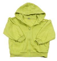 Neonově zelená propínací mikina s kapucí Tu