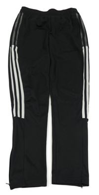Černé sportovní tepláky s pruhy Adidas