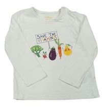 Bílé triko se zeleninou TCM