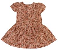 Hnědé květované šaty Matalan
