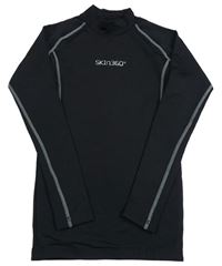 Černé sportovní funkční triko Skin360
