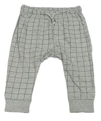 Šedé kouskované baggy tepláky H&M