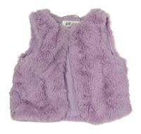 Lila kožešinová podšitá vesta H&M