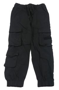 Černé cargo cuff kalhoty Chapter young