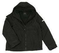 Černá šusťáková pod/zimní bunda s kapucí Primark