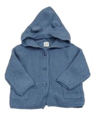 Modrý propínací svetr s kapucí GAP