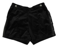 Černé sametové kraťasy s gombíky Next