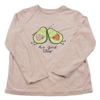 Růžové plyšové pyžamové triko s avokády Primark