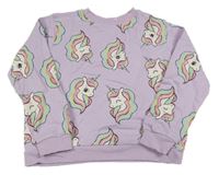 Lila mikina s jednorožci H&M