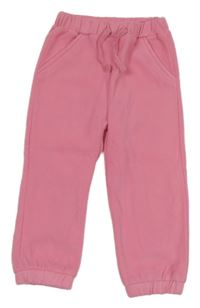 Růžové fleecové tepláky Topomini