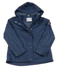 Tmavomodrá voděodolná jarní bunda s kapucí Pocopiano