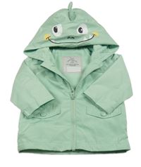Světlezelená šusťáková lehce zateplená bunda s kapucí - příšerka George