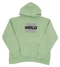 Mintová mikina s potiskem a kapucí H&M