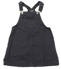 Antracitové riflové laclové šaty H&M