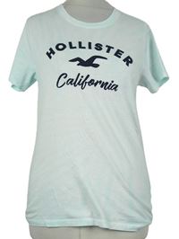 Dámské světlemodré batikované tričko s logem Hollister 
