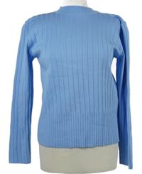 Dámský světlemodrý žebrovaný svetr Trendyol 