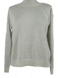 Dámský stříbrný lehký svetr M&S