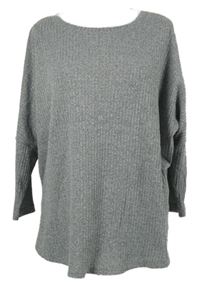 Dámské šedé žebrované úpletové triko Primark 