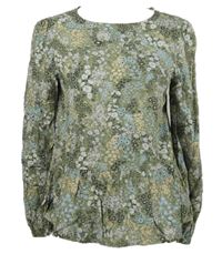 Dámská khaki kytičkovaná halenka C&A