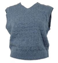 Dámská tmavomodrá pletená vesta 