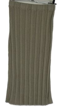 Dámská béžová žebrovaná midi sukně Primark 