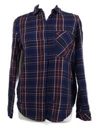 Dámská tmavomodro-červená kostkovaná halenka S. Oliver