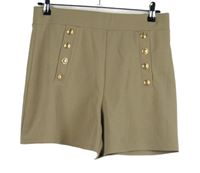 Dámské béžové kraťasy s gombíky 