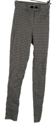 Dámské černo-hnědé vzorované tregíny Primark vel. 32