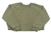Khaki crop mikina