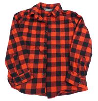 Červeno-černá kostkovaná flanelová košile Primark