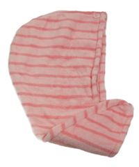 Růžový pruhovaný turban na vlasy