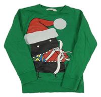 Zelená mikina s obrázkem H&M