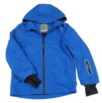 Modrá šusťáková jarní bunda s kapucí F&F