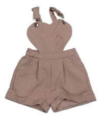 Světlerůžové laclové manšestrové kraťasy George