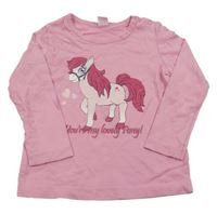 Růžové triko s koníkem Dopodopo