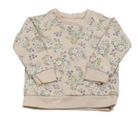 Světlerůžová květinová mikina Primark