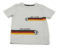 Bílé sportovní tričko s fotbalovým míčem Topolino