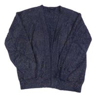 Tmavomodrý třpytivý svetrový cardigan George